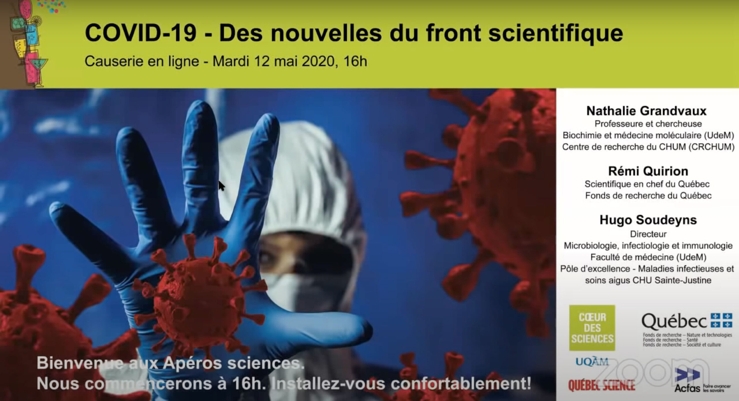 Read more about the article Apéro sciences – COVID-19 – Des nouvelles du front scientifique
