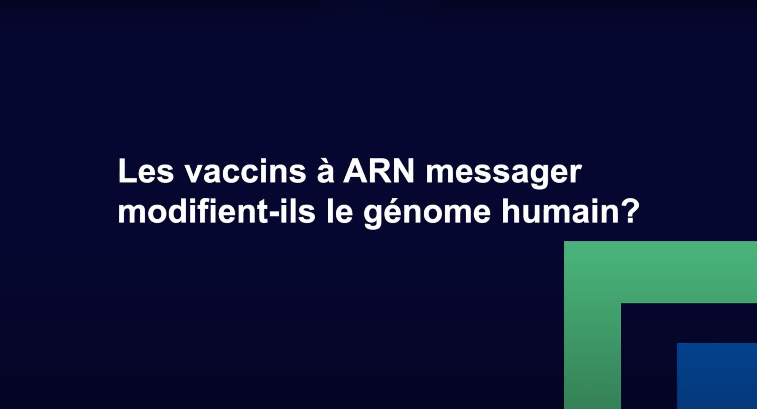 Read more about the article Université de Montréal – Les vaccins à ARN messager modifient-ils le génome humain?